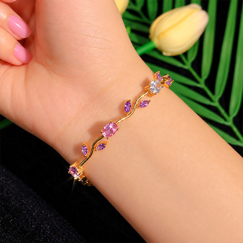 Pulsera Tulipán Combinada 🌷🩷💜