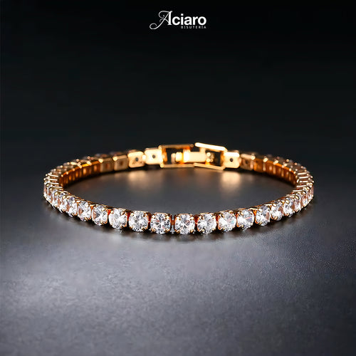 Brazalete elegante con zirconias tipo diamante 💎