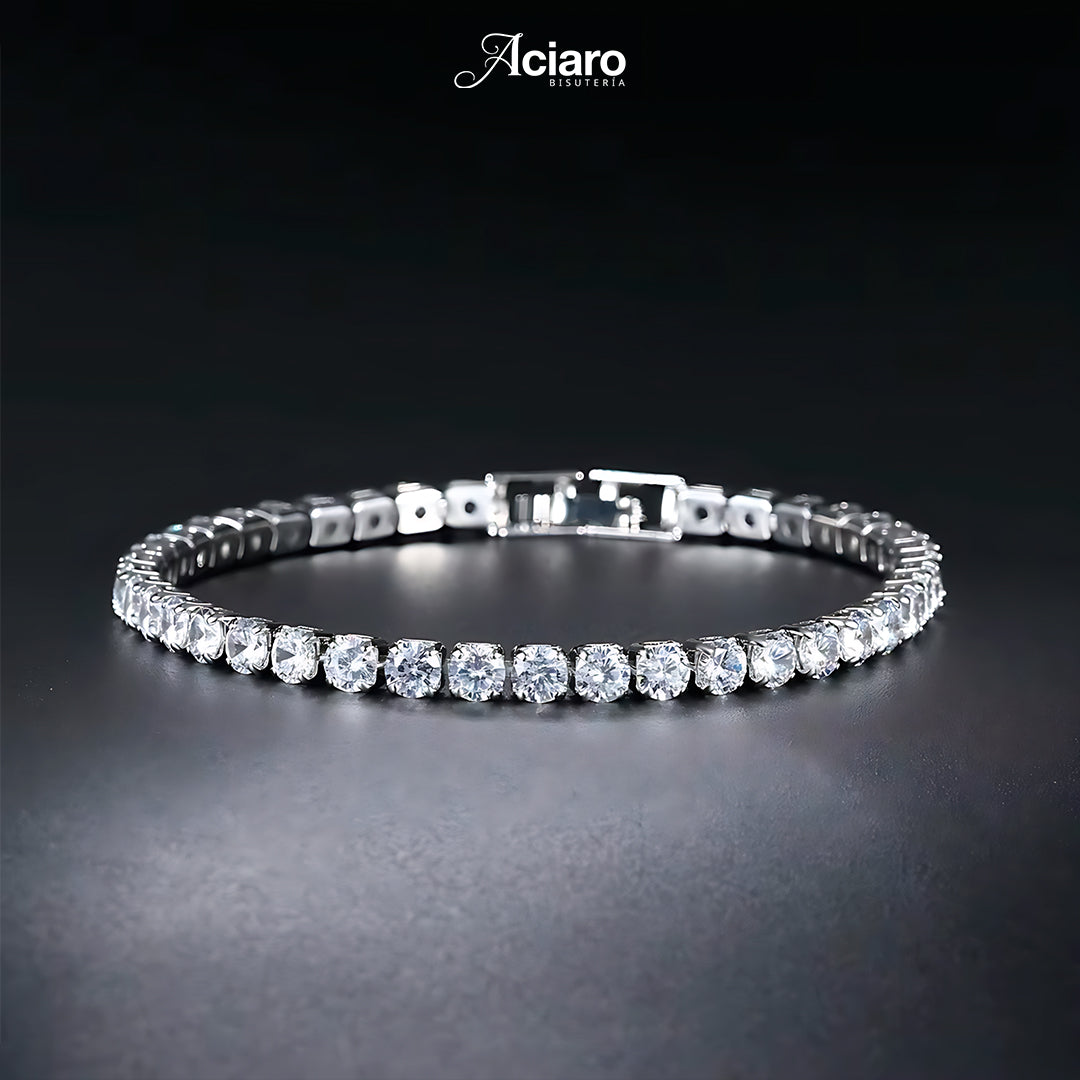 Brazalete elegante con zirconias tipo diamante 💎