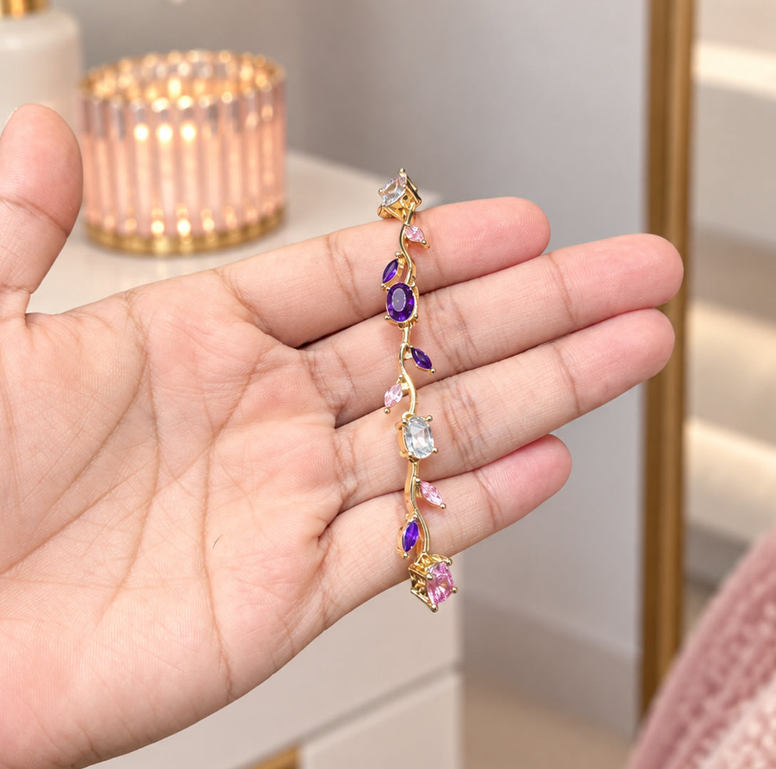 Pulsera Tulipán Combinada 🌷🩷💜