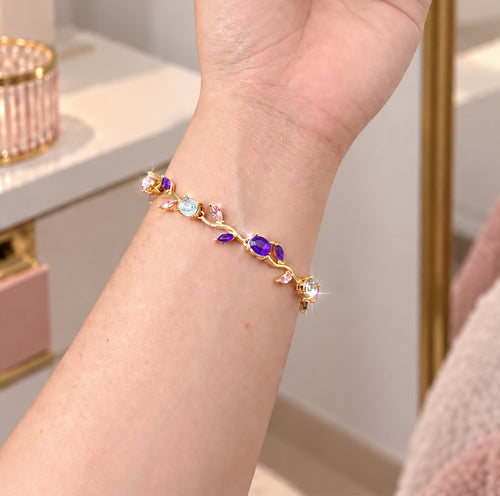 Pulsera Tulipán Combinada 🌷🩷💜