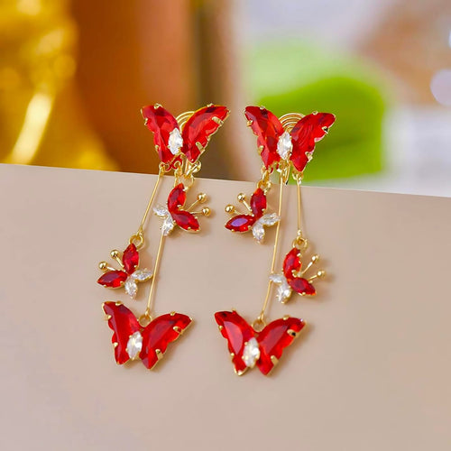 Arete Mariposa Roja 🦋