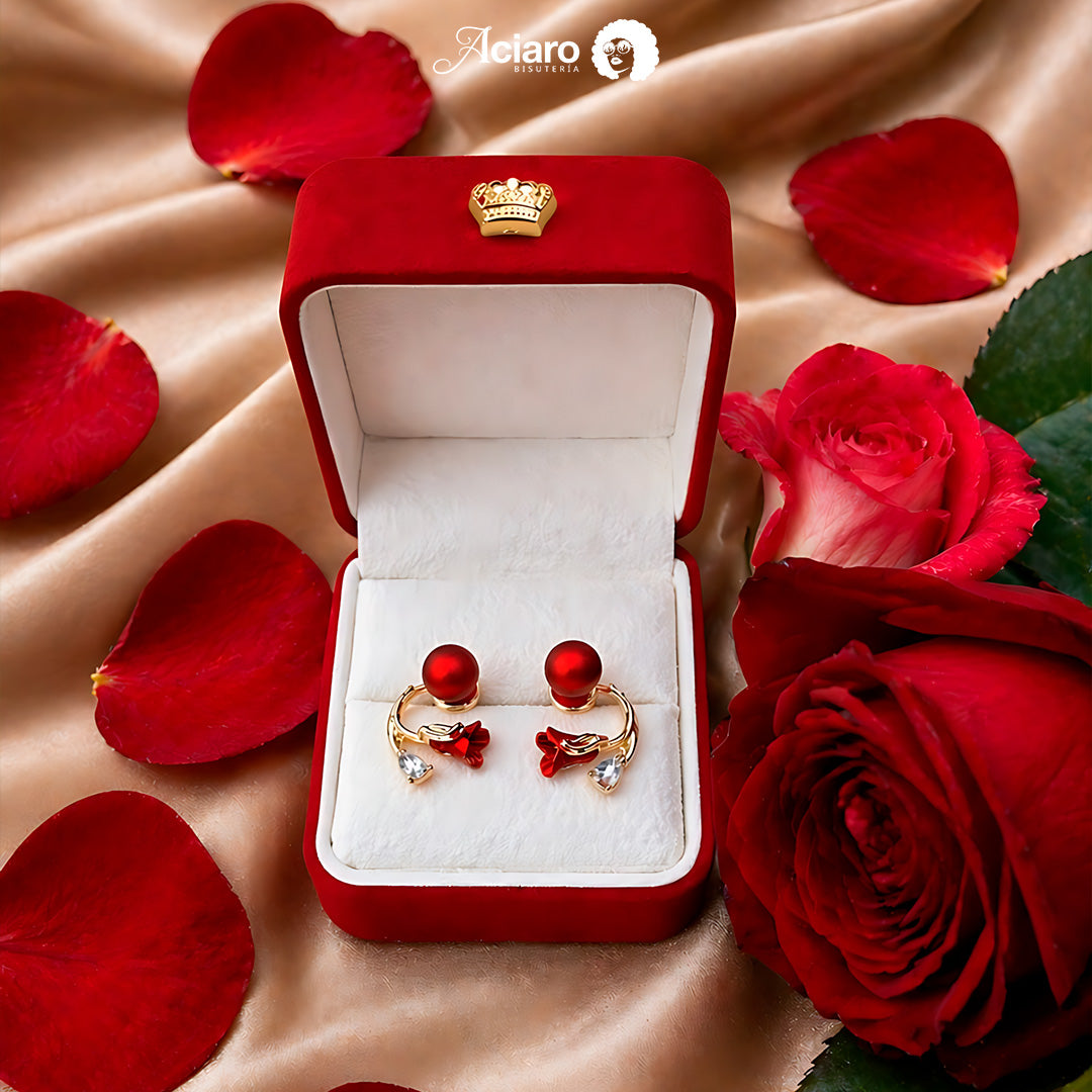 Aretes Tulipán Rojo los más Comprados en toda Guatemala🌹
