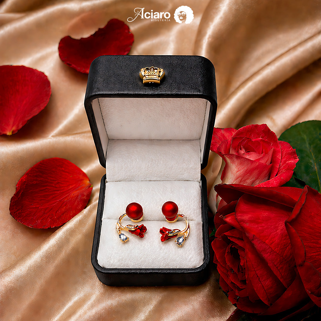 Aretes Tulipán Rojo los más Comprados en toda Guatemala🌹
