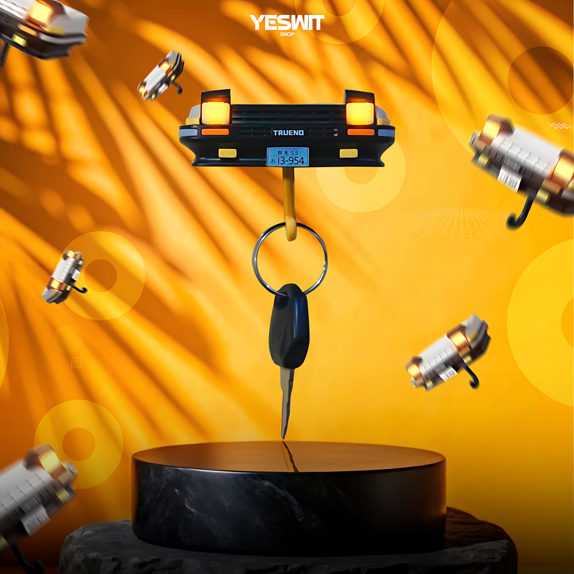 Colgallaves Trueno 🚗✨ – Con Luces Automáticas