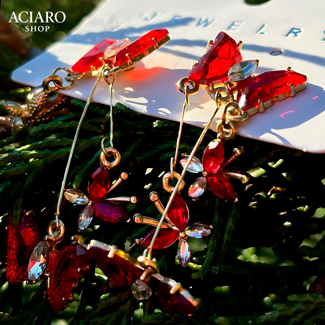 Arete Mariposa Roja 🦋