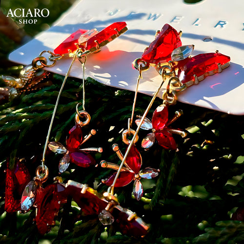 Arete Mariposa Roja 🦋