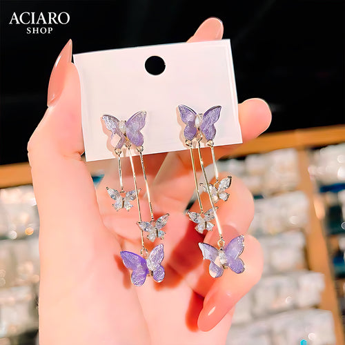 Arete Mariposa Lila 🦋