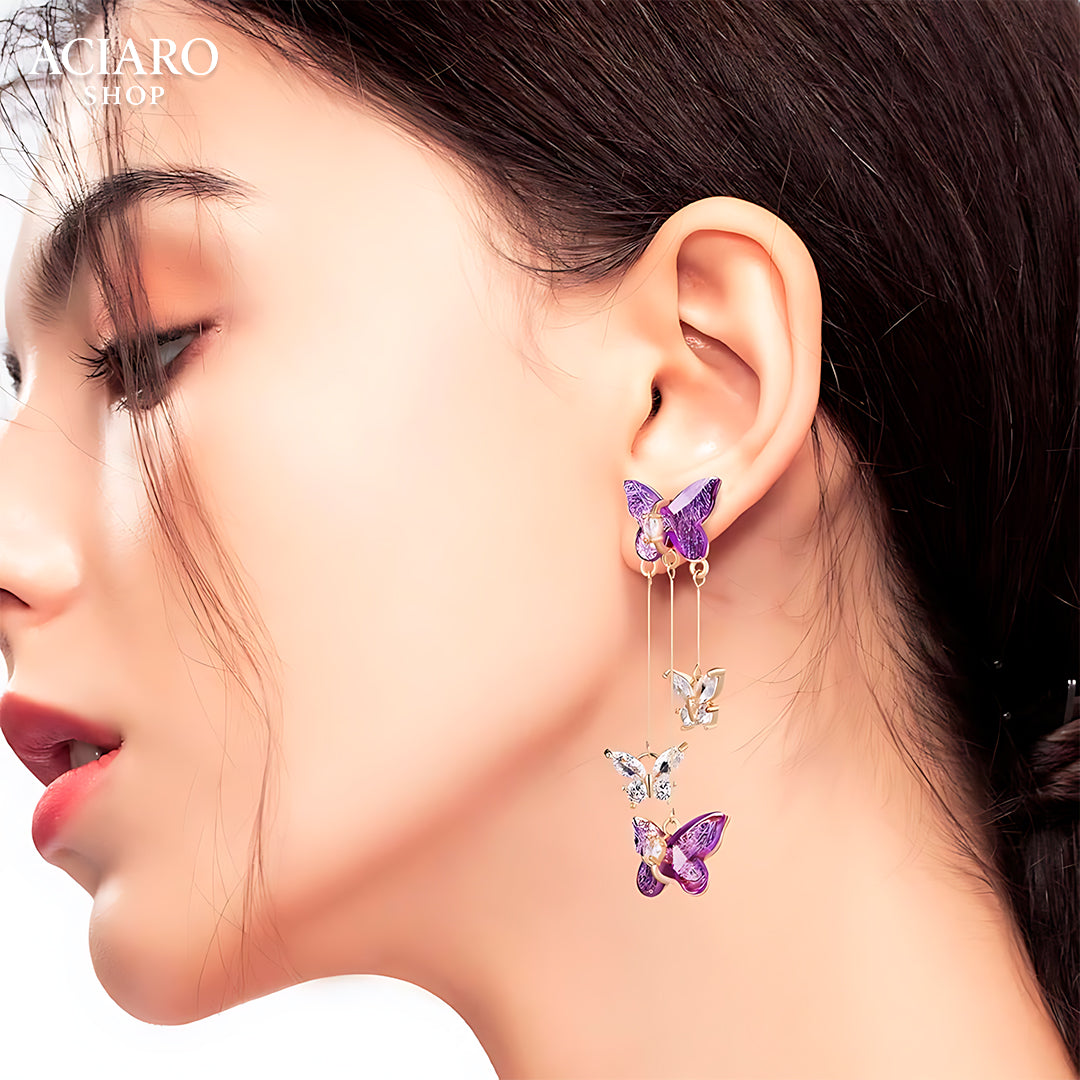 Arete Mariposa Lila 🦋