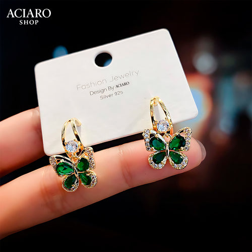 Arete Mariposa Verde 🦋