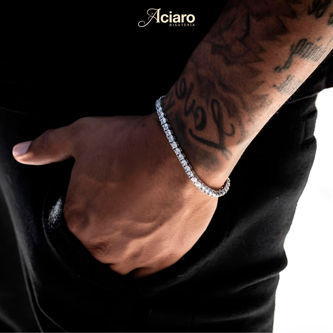 Brazalete elegante con zirconias tipo diamante 💎