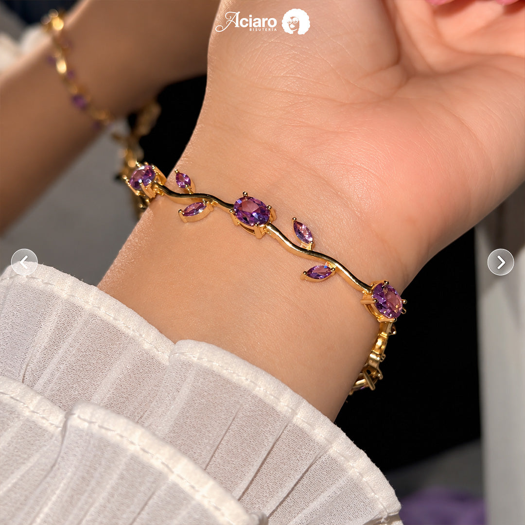 Pulsera Tulipán Morada 🌷💜