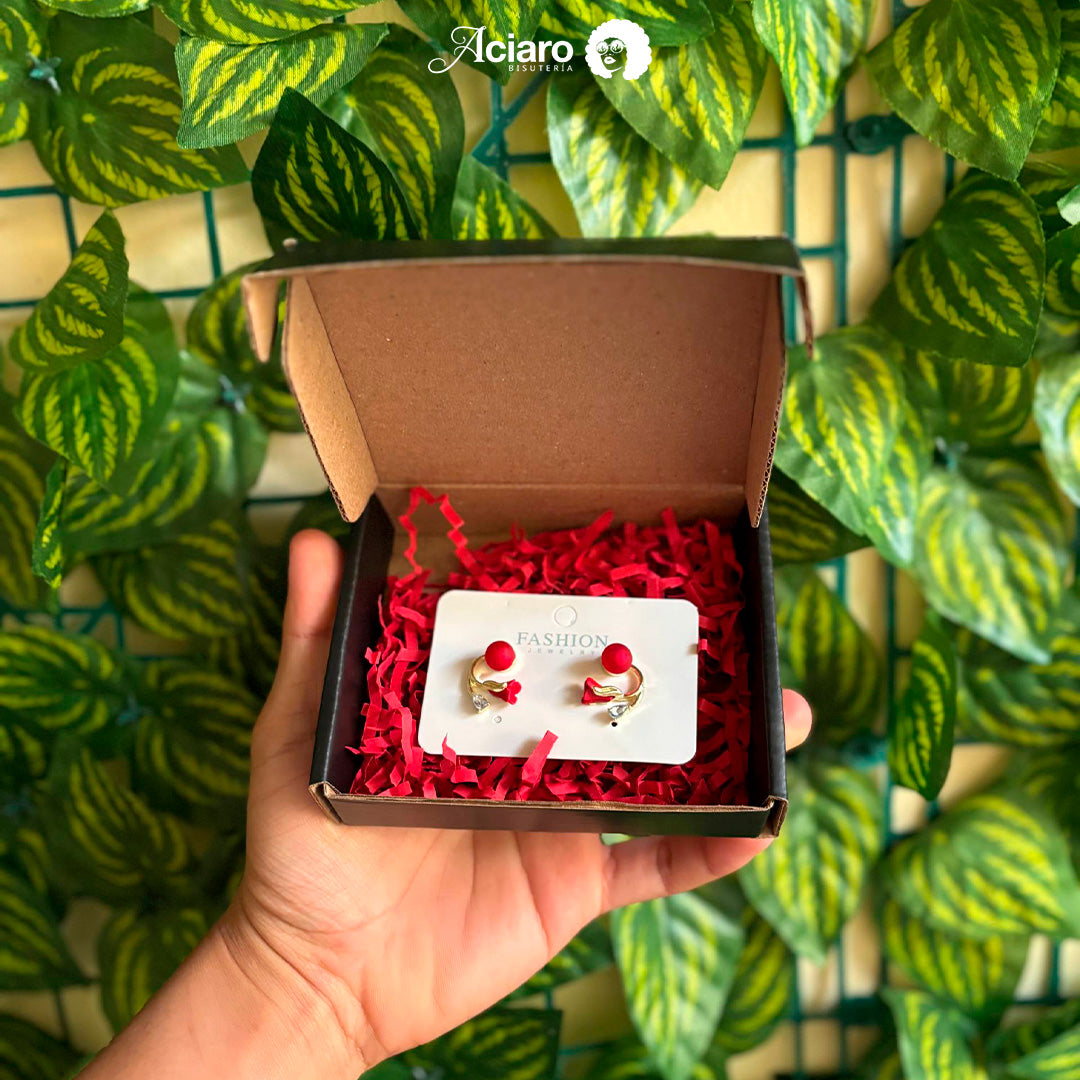 Aretes Tulipán Rojo los más Comprados en toda Guatemala🌹