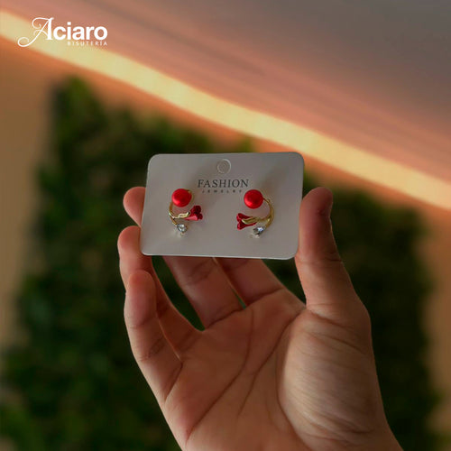 Aretes Tulipán Rojo 🌹